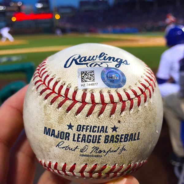 MLB's tweet photo. The first pitch of 2015. #Strike #OpeningNight (via @MLB_Authentic) http://t.co/XzURXqJsms