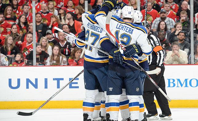 StLouisBlues's tweet photo. BLUES WIN! With tonight’s 2-1 win, the Blues have taken over first in the division with three games left. #OurBlues http://t.co/bN3JH1tUMc