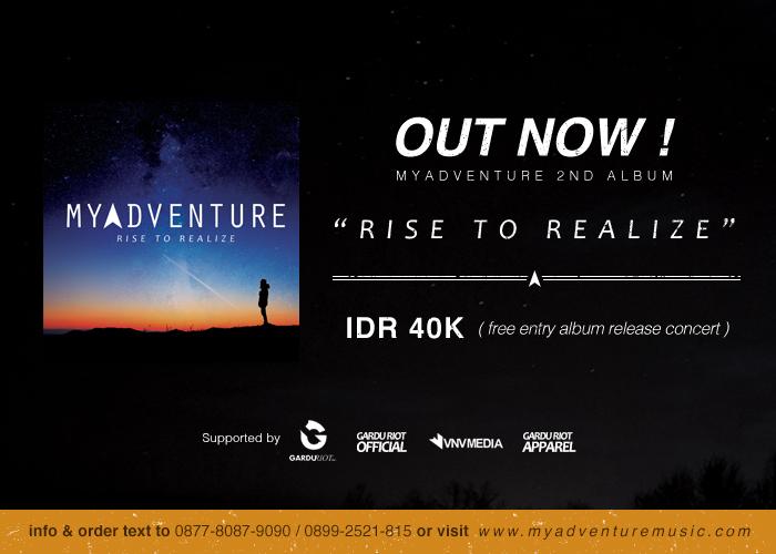 Out Now ! Album kedua kami "Rise To Realize" , info selengkapnya myadventuremusic.com/2015/04/out-no… <a href="/Promosi_Indie/">IG: PromoMusikIndie</a> <a href="/IndiersRadio/">Bukan Radio FM</a>