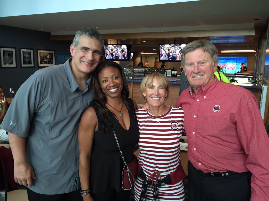 SteveSpurrierUF's tweet photo. Ball coaches here in Tampa supporting Coach Staley in the final 4! Go Gamecocks http://t.co/jA84uSriph