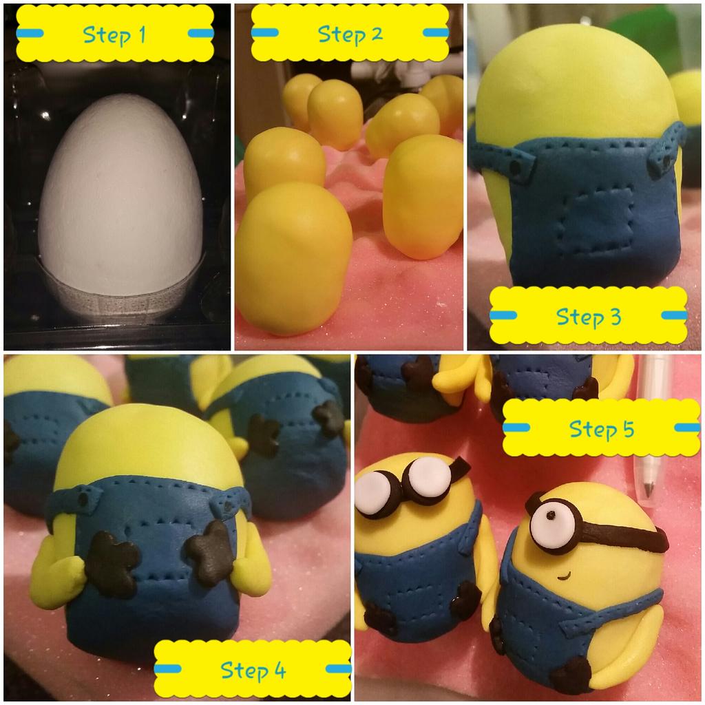 kleintjes's tweet photo. From white candy coated choc Easter eggs to fun little minions. #fondantFUN #stepbystep http://t.co/SKmIx1v5fe