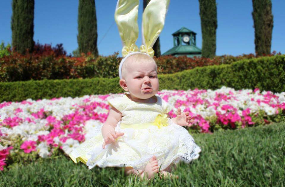 2frantic's tweet image. My fave pic of my youngest granddaughter this Easter!