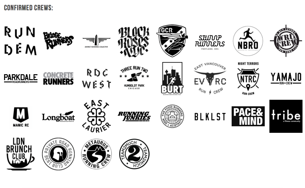 EastVanRunCrew's tweet photo. Checking out the #BTGYYZ site. Look at the confirmed Crews coming to TO...whoa. Info here: http://t.co/6ZVdFWTfa4 http://t.co/DK4yZGOyAR