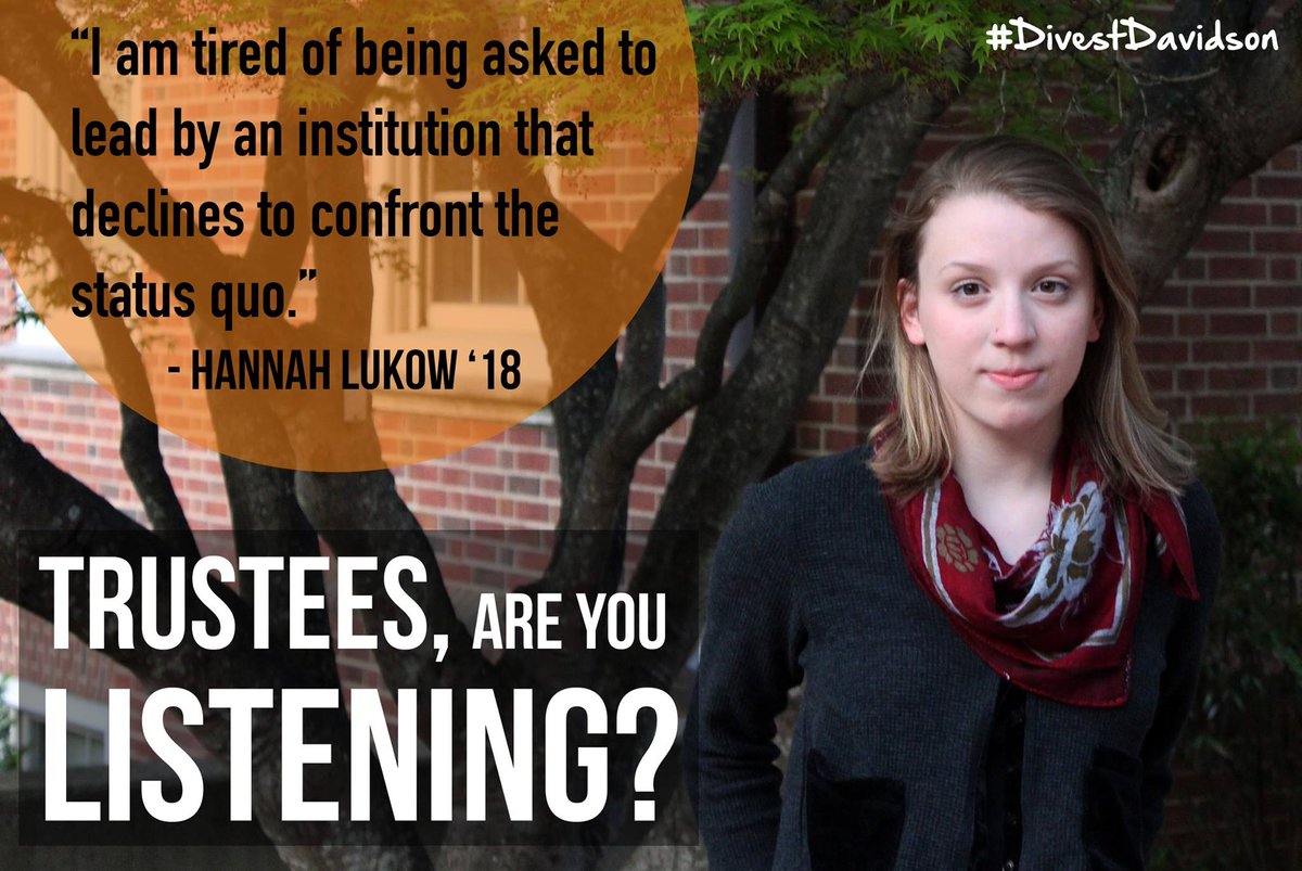 "I am tired of being asked to lead by an institution that declines to confront the status quo." #AreYouListening?