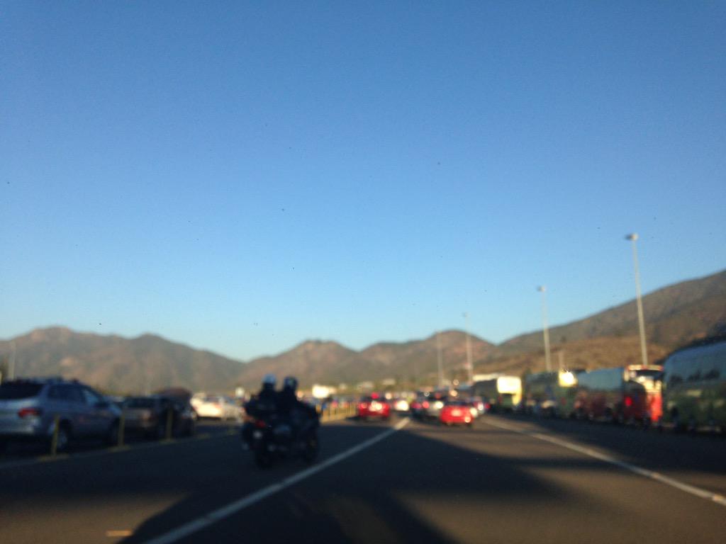 fernandud's tweet image. #Ruta68 colpsada velocidad máxima 40 kmxhr, la opción era la cuesta zapata