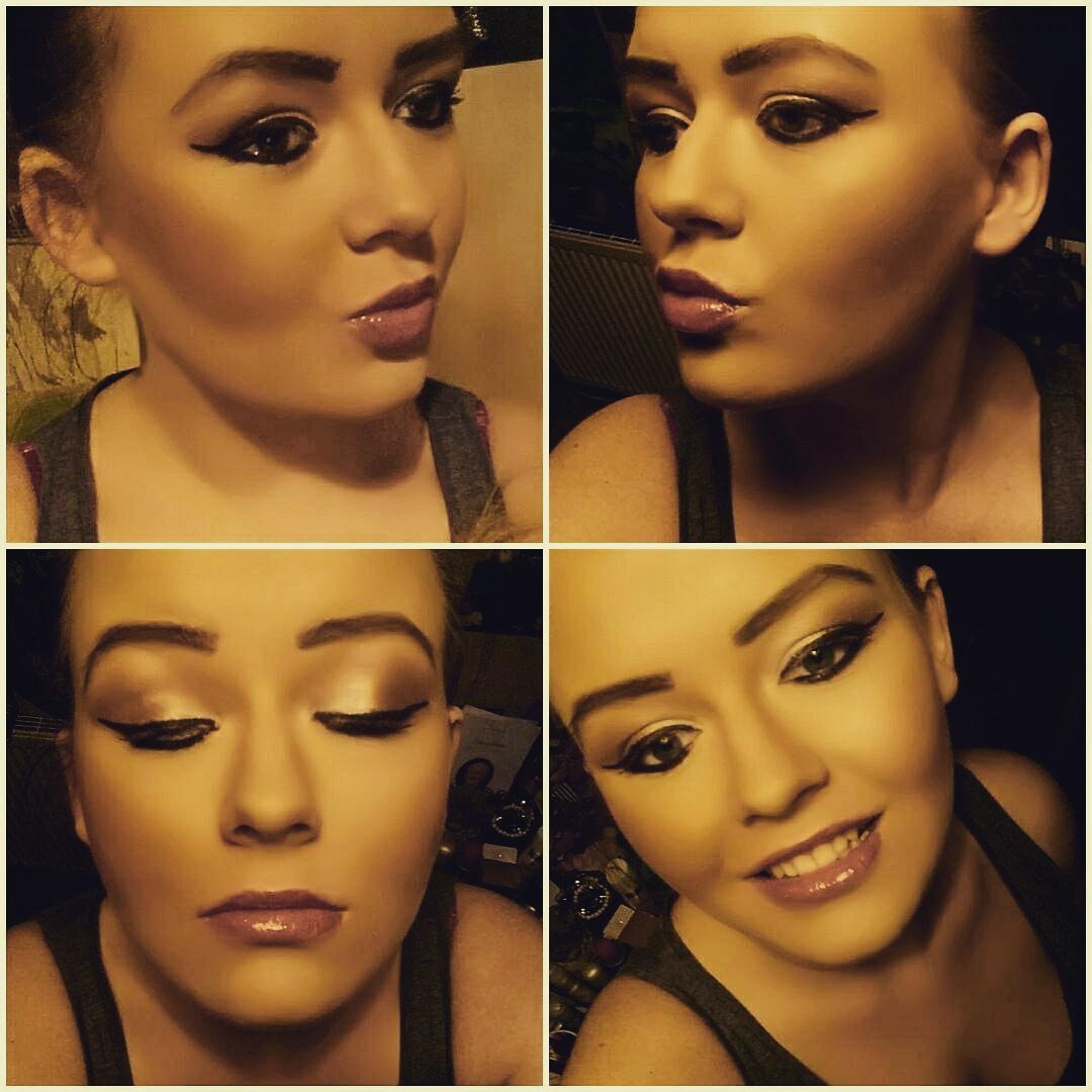 emwilsonn's tweet photo. First attempt at different shade foundation, not bad to say I ran out of eye liner! http://t.co/fDTSjP1QZB