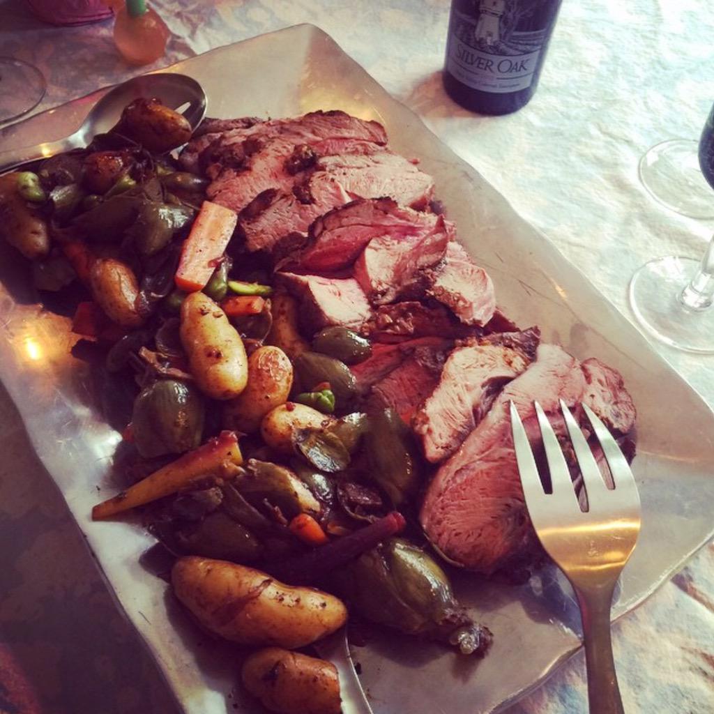 Traditional lamb w/ umami paste rub &amp; spring veg, by @kimyorio What savory deliciousness have you cooked for Easter?