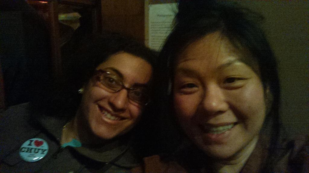 KathYangClayton's tweet photo. @garcia4chicago @Kristina10dilla found Renuka in the crowd! Fun times!! #Chuy2015 #buildingasianpower http://t.co/C0LdQO5fHp