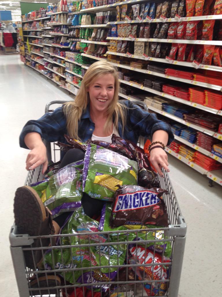 magschwartz's tweet photo. One time I got left in a cart full of candy. Who said being #stranded had to be a bad thing? @RUF_Wofford http://t.co/iDIz6FA3TK