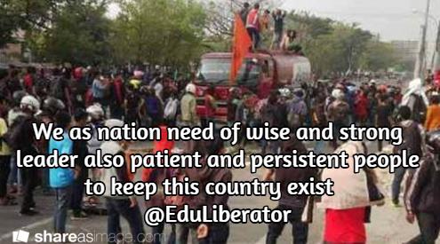 pojokpendidikan's tweet photo. We as nation need of wise &amp; strong leader also patient and persistent people to keep this country exist~@EduLiberator http://t.co/cNFCWG7qlK