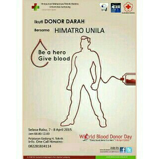 Yuk! Persis di hari donor darah, kita mendonasikan darah kita. :D