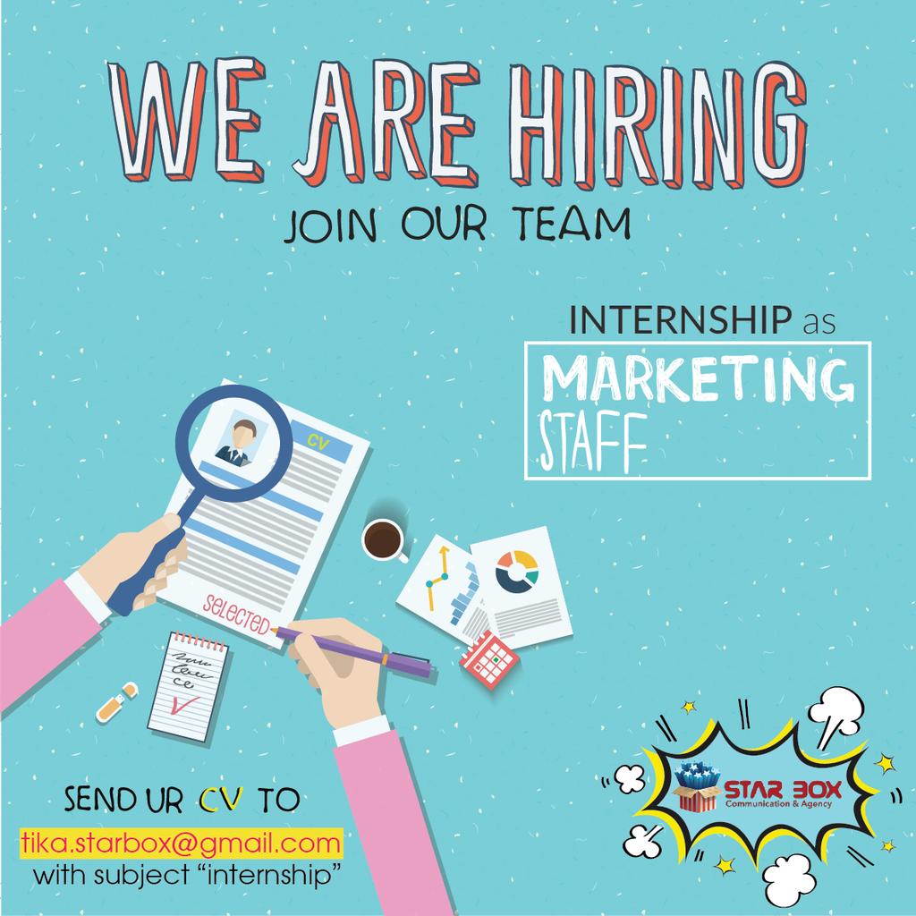 KampusUpdate's tweet photo. Mau magang di Star box? Sebagai marketing staff. Kirim CV ke tika(.)starbox(@)gmail(.)com subject: internship #KUjobs http://t.co/vpt4uZGOau