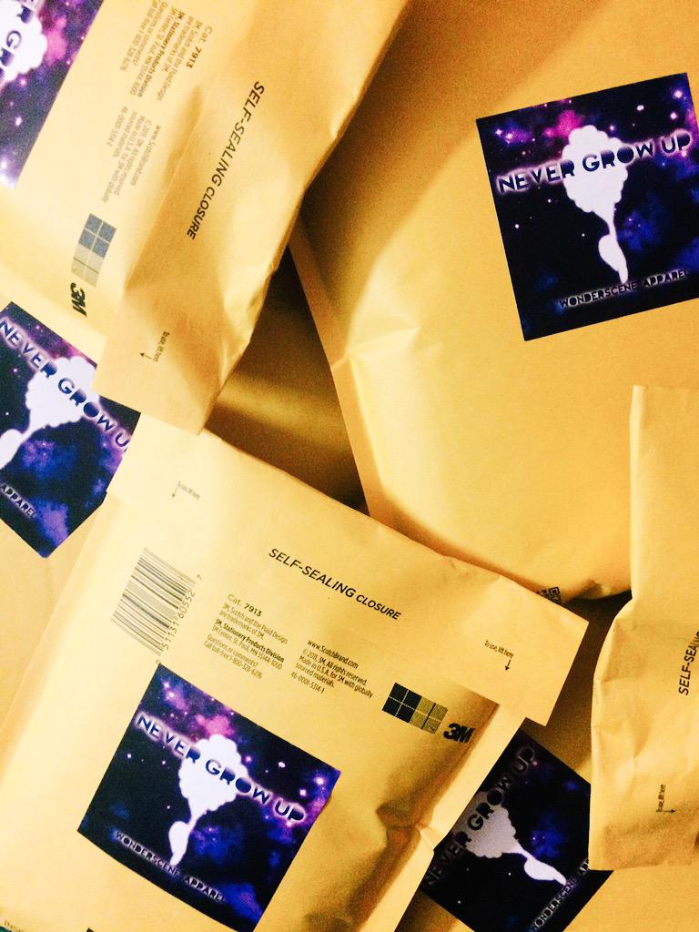 WonderScene's tweet image. Ready to send out for tomorrow! Go over to wonderscene.bigcartel.com to get  some shipped to you too! 📬💙