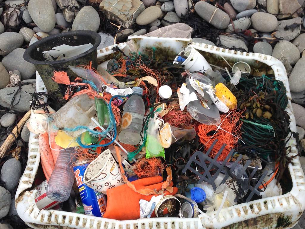 So much marine litter/plastic picked off beach in 5 minutes.
We are surfing in a soup of garbage.. Chemical soup