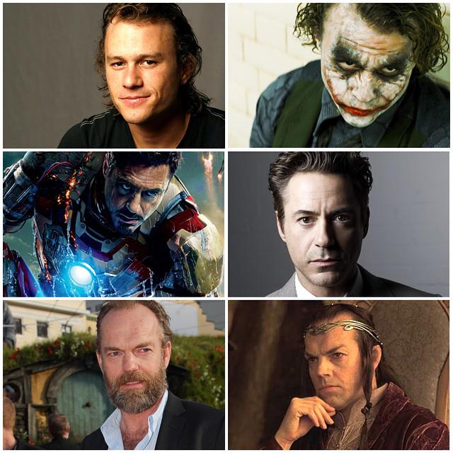 InstaHugo via andy_serkis_fan HAPPY BIRTHDAY To Heath Ledger, Robert Downey, Jr., and Hug 