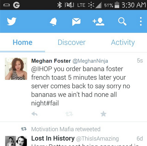 MeghanNinja's tweet image. Ihop bout to turn up #epicfail #gotothestore