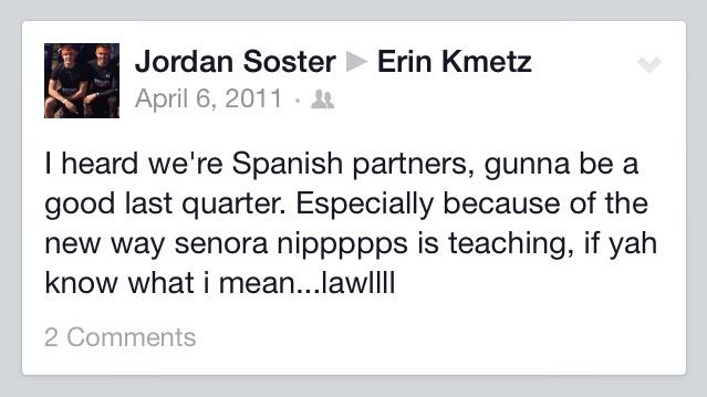 airinkuhmets's tweet photo. Four years ago today. Where i formed a crush on @JDSoster ;) #spanishpartners http://t.co/jFWores13A