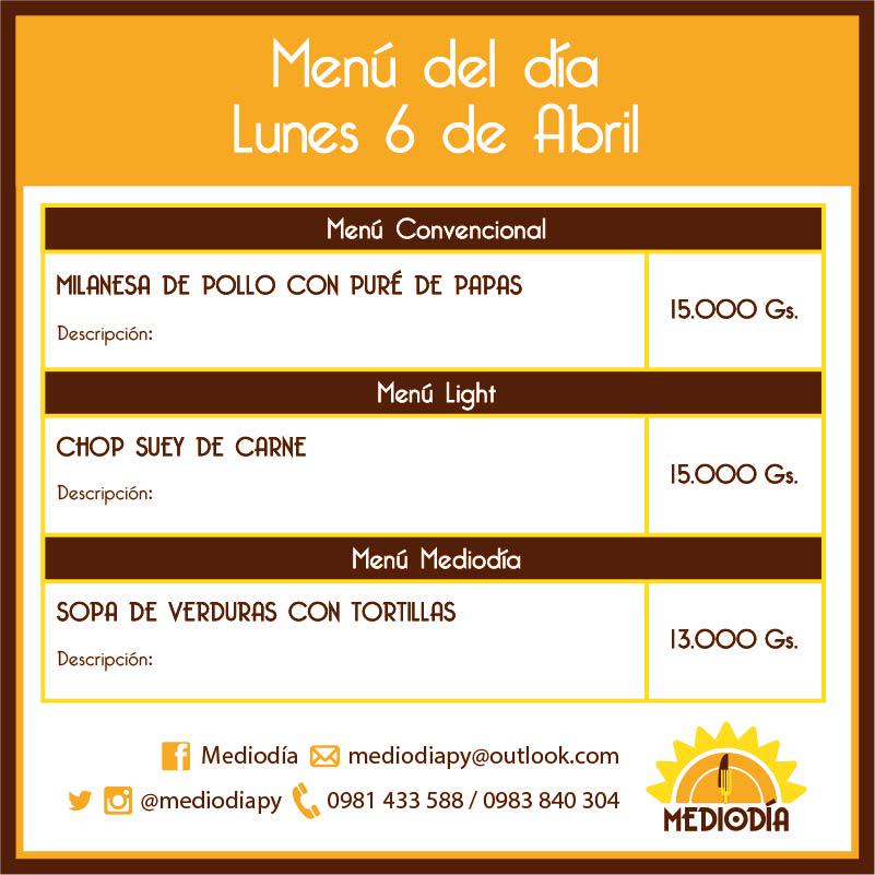mediodiapy's tweet photo. Presentamos este menú livianito porque sabemos que nos pasamos un poquito en estos días.
¡Excelente inicio de semana! http://t.co/RNxwOs3xfp