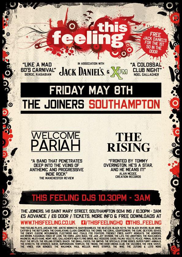 This Feeling (@this_feeling) on Twitter photo #JustAnnounced <a href="/WelcomePariah/">Welcome Pariah</a> added to Southampton <a href="/joinerslive/">The Joiners</a> 8th May ft. The Rising info > thisfeeling.co.uk/club/255-south… #JustAnnounced <a href="/WelcomePariah/">Welcome Pariah</a> added to Southampton <a href="/joinerslive/">The Joiners</a> 8th May ft. The Rising info > thisfeeling.co.uk/club/255-south…