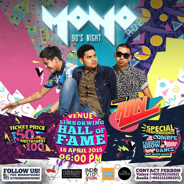 Limkokwing_id's tweet photo. Mau nonton @RANforyourlife di kampus untuk malmingan? Contact @MerahPutihLUCT untuk tiket. See you all in #monophone! http://t.co/2rG9eemRzE