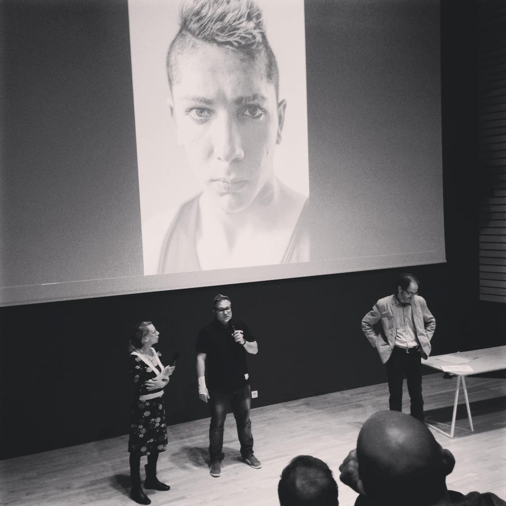R0PMAG's tweet photo. Emanuele Brutti @dubliner04 speaks about his work at @Boutographies festival in #Montpellier. #Boutographies http://t.co/Xk0iEYmzPf