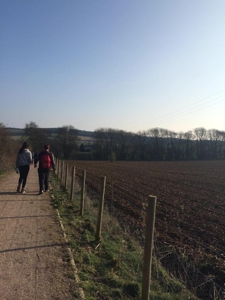Kerloee's tweet photo. 8 miles down! Half way! #ashfordtocanterbury #JWA #pilgrimagewalk http://t.co/7UKyLTWgSI