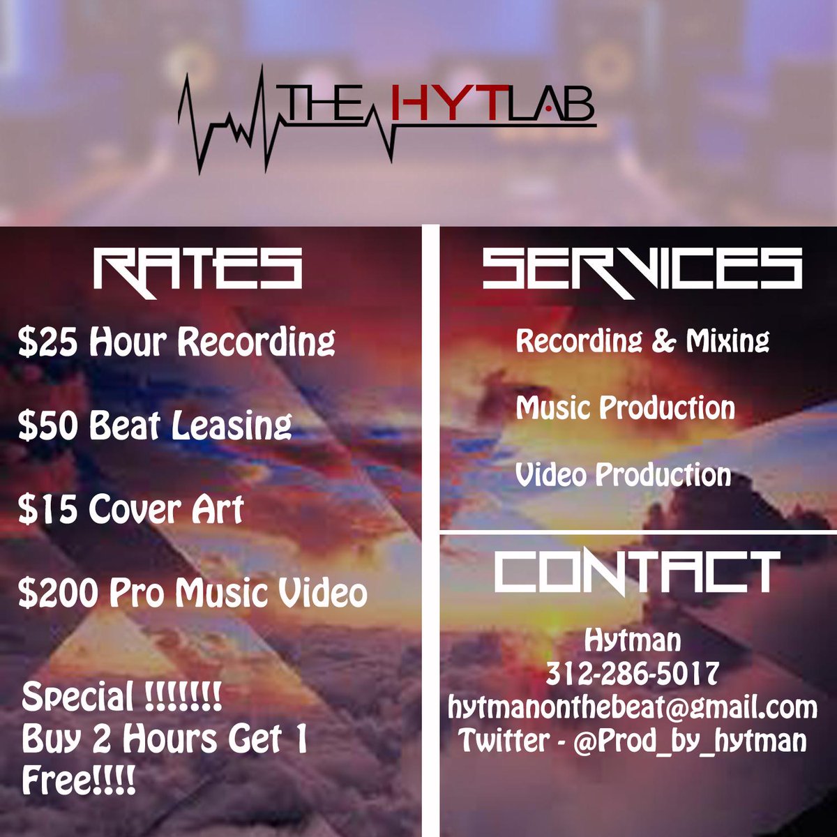 prod_by_hytman's tweet photo. #HytLAB hmu for sessions http://t.co/KoZn01ATuv