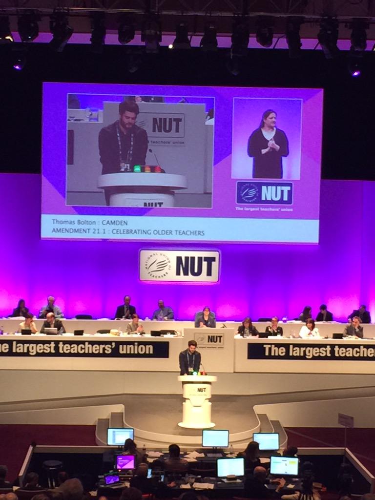 Thomas Bolton: Camden "every one of us has faced a problem, only to be helped by a more experienced colleague" #NUT15