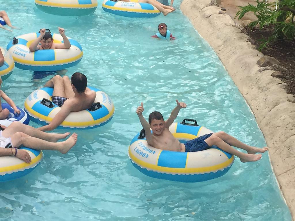 Florida2015LSP's tweet photo. The Lazy River: Miss Clark, Cory, Jack and Morgan. #Florida http://t.co/jvJ9teye9b