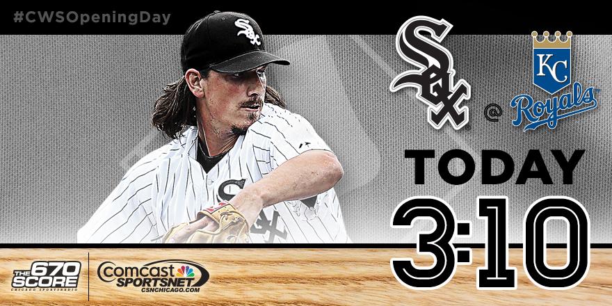 whitesox's tweet photo. It's #CWSOpeningDay! 

Tune in at 3:10 p.m. CT to @CSNChicago and @670TheScore as we take on the Royals. #GoSox http://t.co/tgZW2qrk0y