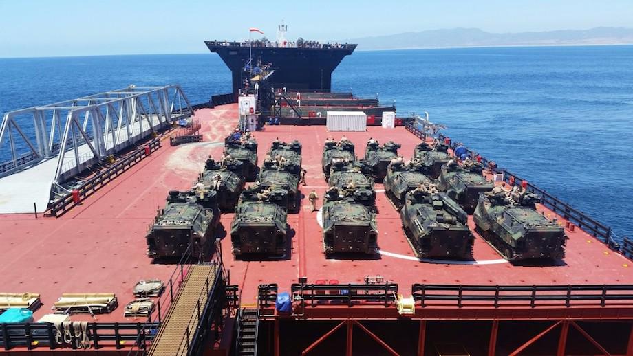 Tom_Antonov's tweet photo. Exercise 'Culebra Koa' will feature #USMC and #USNavy operating around a mobile landing platform
#Seabasing concept http://t.co/4bBNM8ZrJY