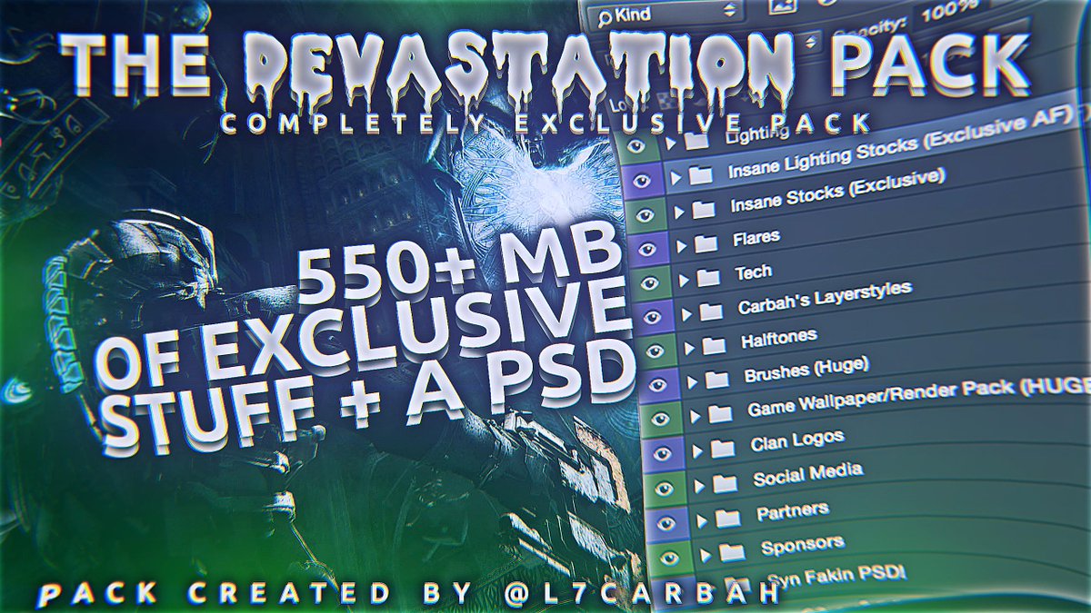 carbxh's tweet image. Giving away The Devestation Pack to people every 30 RTs! Pack is $9.90 for the next two days! sellfy.com/p/ccW1/