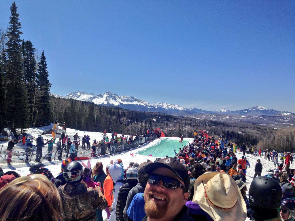 nickypechin's tweet photo. #Telluride end of the season pond skimming http://t.co/zObcRocdez