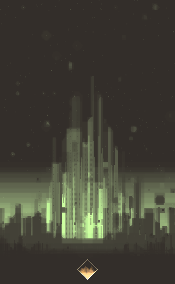 nicoptere's tweet photo. "citadels" first batch of procedural "retro-sci-fi-pixel" skylines (the diamond is their DNA) http://t.co/NW9R1TWJmA