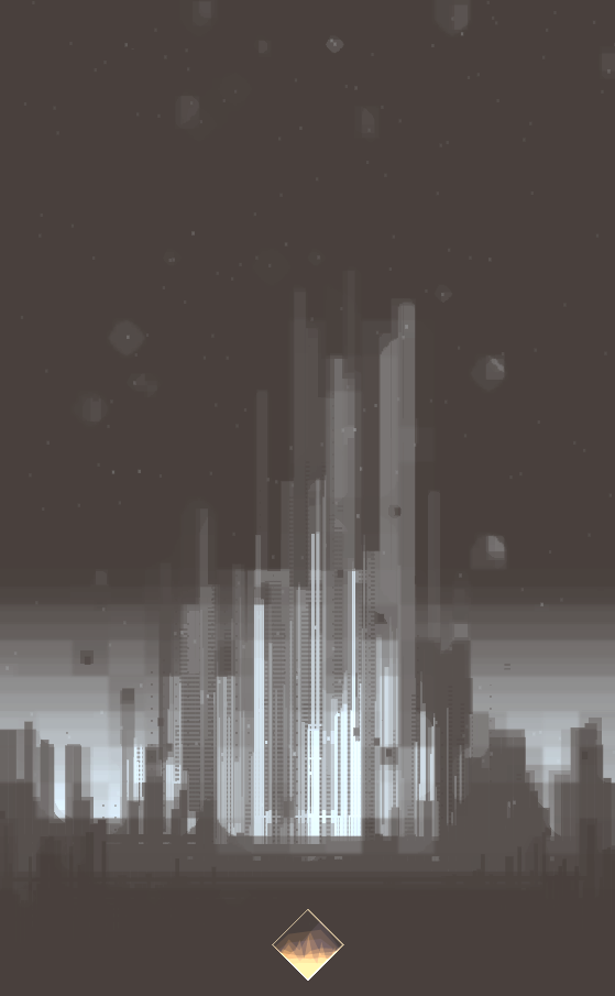 nicoptere's tweet photo. "citadels" first batch of procedural "retro-sci-fi-pixel" skylines (the diamond is their DNA) http://t.co/NW9R1TWJmA
