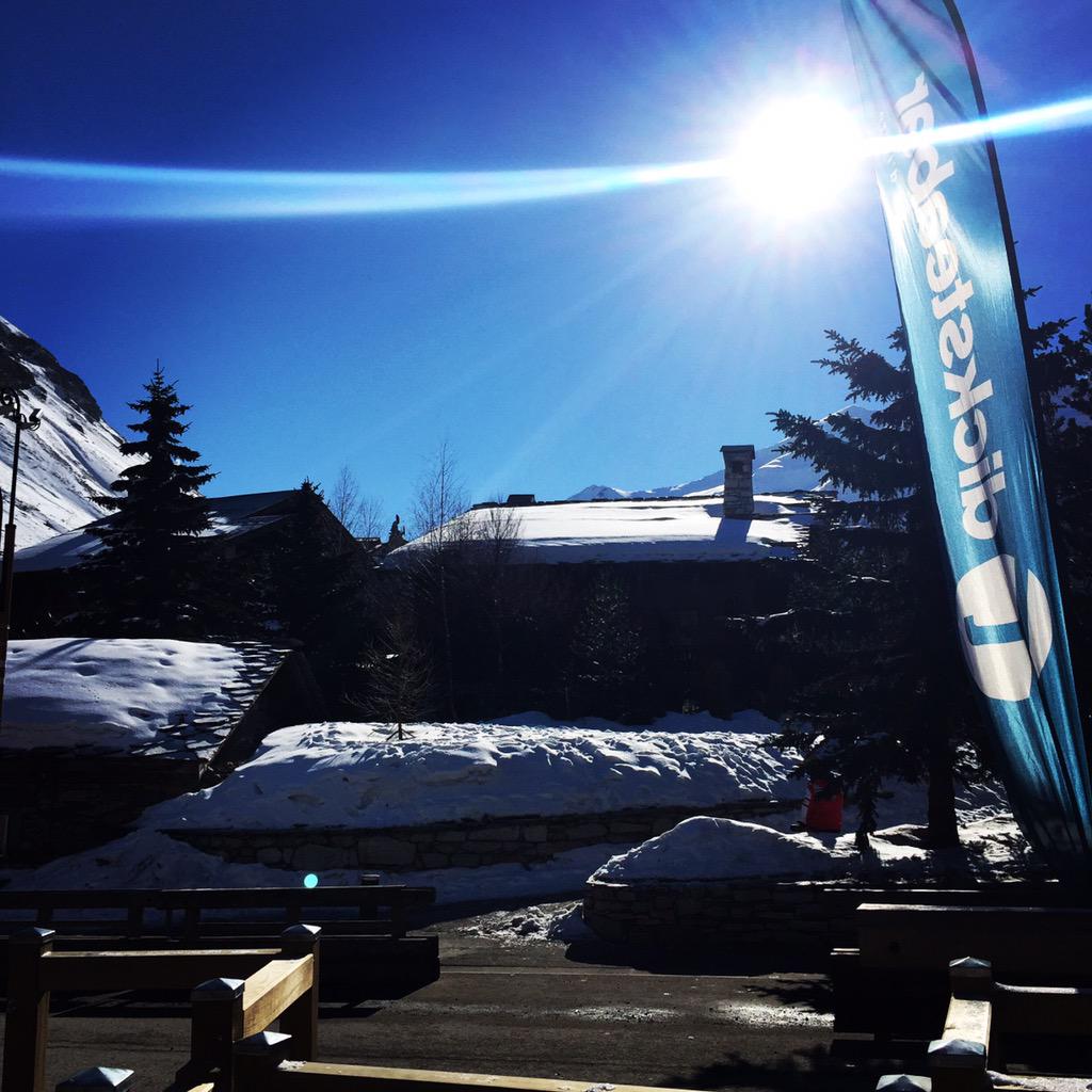 DicksTeaBar's tweet photo. Happy Easter Monday from the @DicksTeaBar team in @valdisere #dicksteabar #valdisere #Snow #bluesky #party #House http://t.co/FhLWi6Cw2O