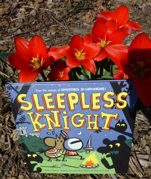 afrederickfrost's tweet photo. This week the tulips have come out. Also coming soon: the first Adventures in Cartooning Jr book! #SleeplessKnight http://t.co/n0m7KxoyPF