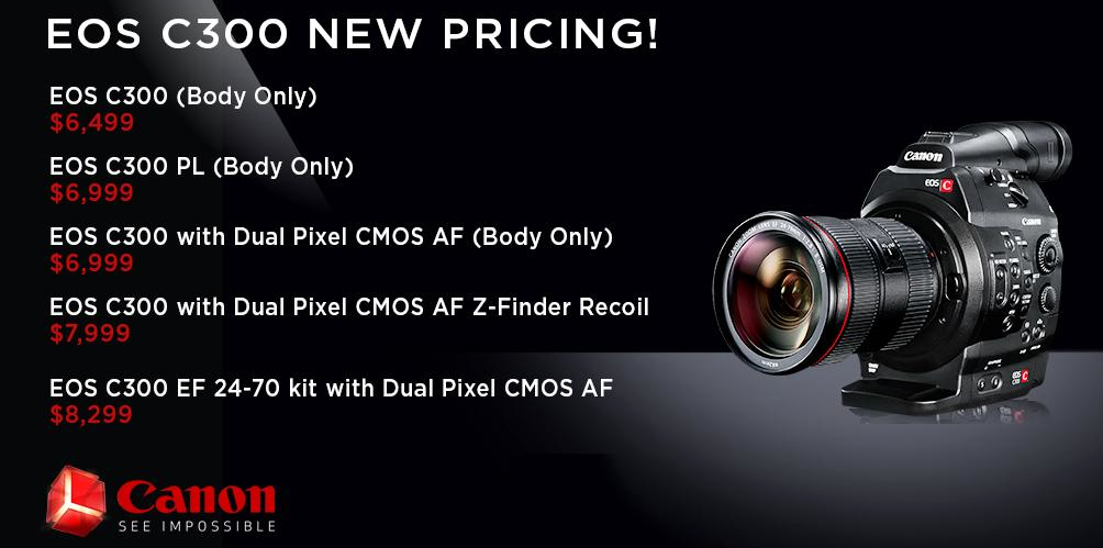 abelcine's tweet photo. ICYMI: @CanonUSApro has announced some serious price updates on all flavors of the #C300!  http://t.co/o5D3s4MkOC http://t.co/VciEykzUNi