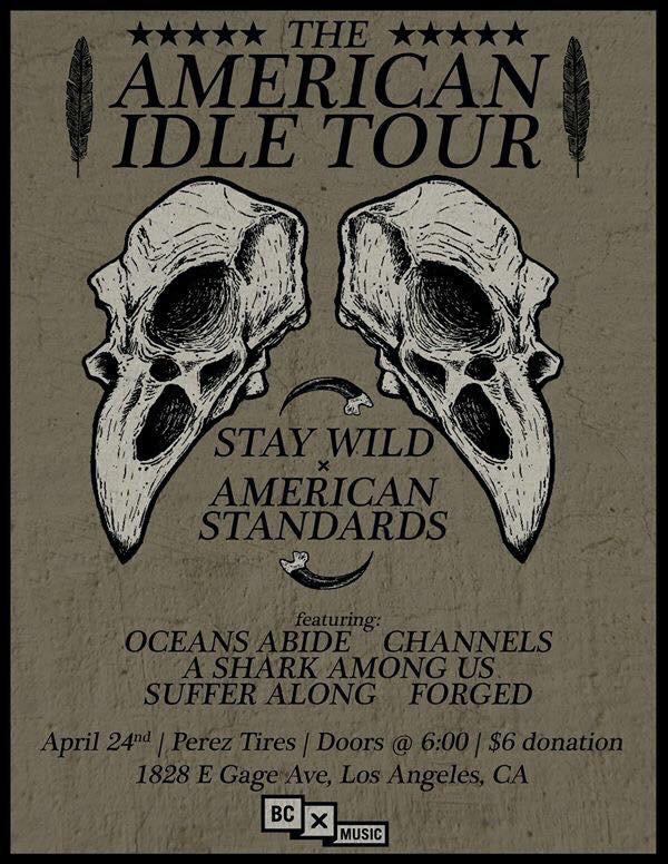 OceansAbide's tweet photo. YO come check us and the homies in @AmericanIdles and @ChannelsCA out this month. It's going to be a ridiculous show http://t.co/w5lzzKgGxa