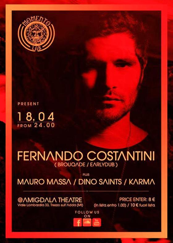 LabMomento's tweet photo. Saturday 18 April 
Momento Lab w/Fernando Costantini (Brouqade &amp; Earlydub) 🎉from tini and the gang party's 🎉 Milan 🇮🇹 http://t.co/zXC7zBC2wm