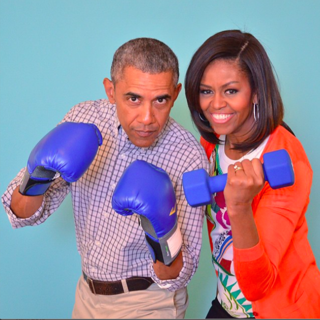 HerBoxing's tweet photo. No words needed. Leading by example @MichelleObama & @BarackObama #HerWorkout #HerBoxing #HisBoxing #boxing http://t.co/UVlQCI4DWi