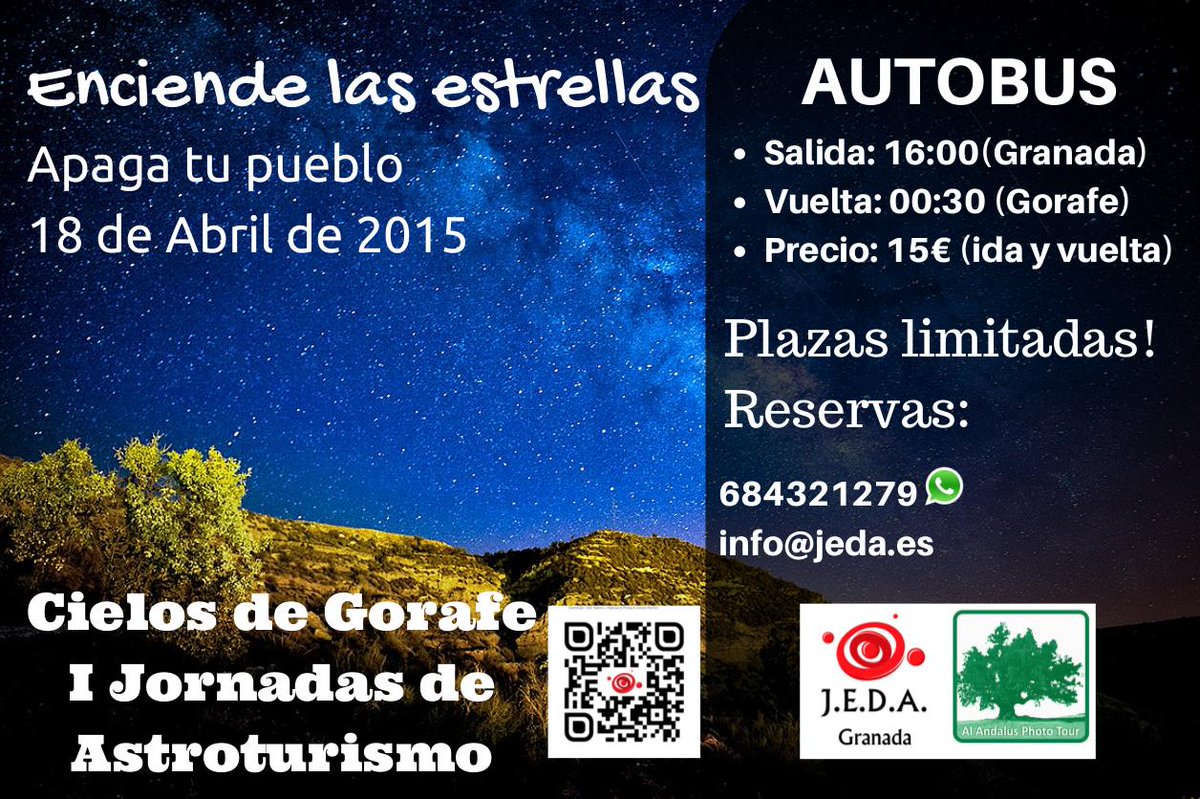 fcienciasugr's tweet photo. I Jornada de AstroTurismo Gorafe, 18 de abril a las 16h @CanalUGR http://t.co/eFLJmMJRE5