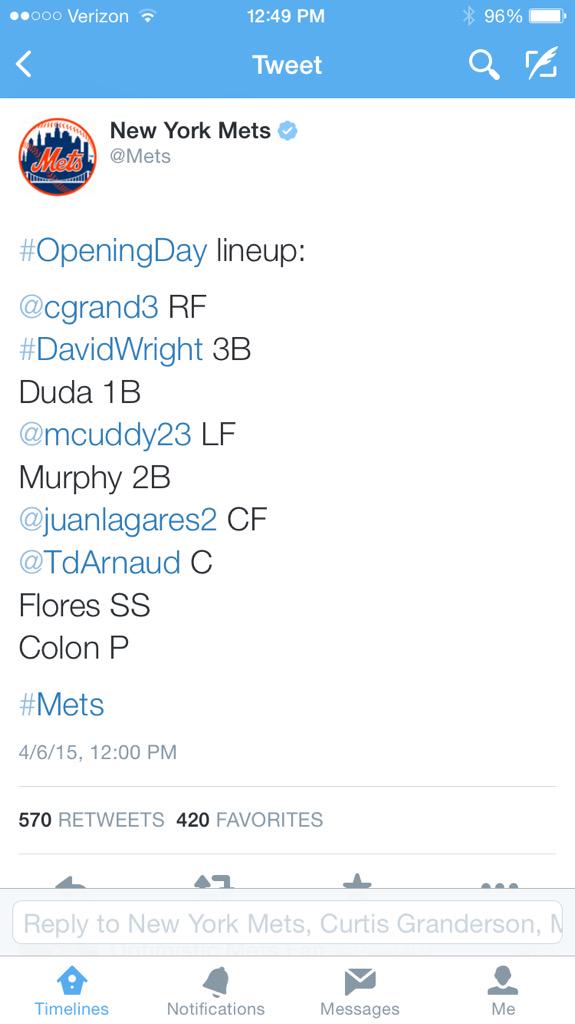 FansMets's tweet image. I'm not sure how I like this lineup, Duda should definitely not be third