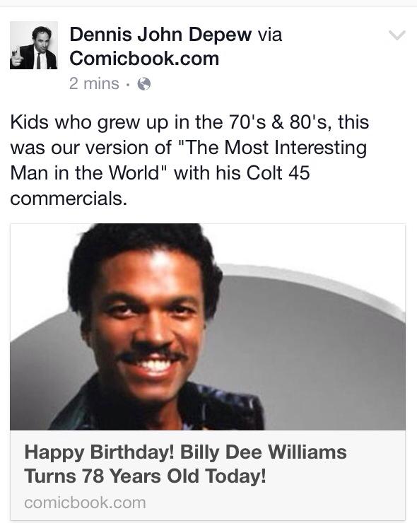 HAPPY BIRTHDAY BILLY DEE WILLIAMS! 