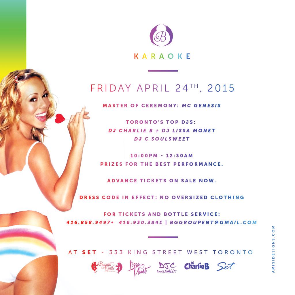 TheBugattiGirls's tweet photo. @NAYAAWOODS #karaokenight inside SET from 10:00-12:30am. Then party from 1230-3:00am see flyer for details http://t.co/GSWMY9TELR