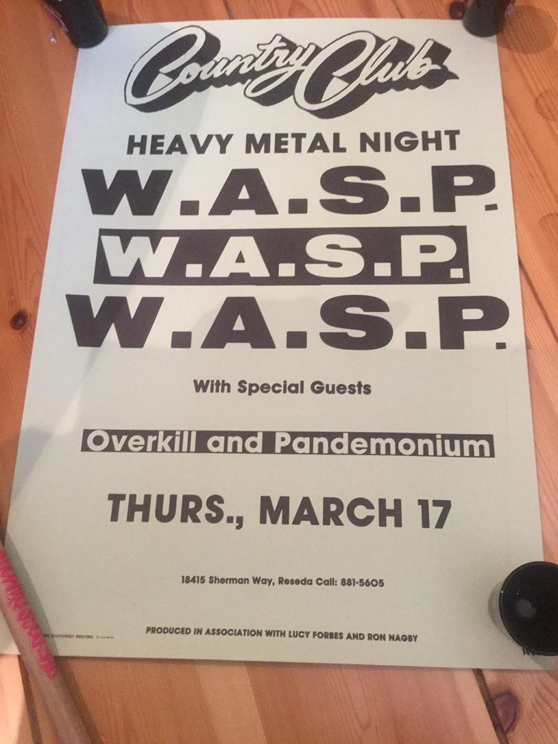 ilikeWASPdaily's tweet photo. Latest find ...HEAVY METAL Night at The Country Club Reseda California 1983 with W.A.S.P #waspmemorabilia #waspposter http://t.co/FwUXRnbcdz