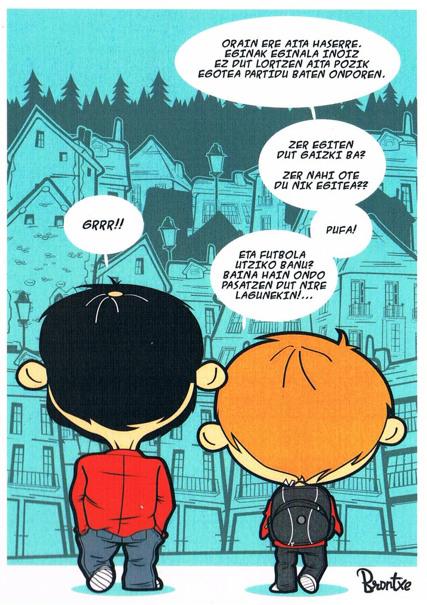 aurreraKE's tweet photo. Horrela dabiltza guraso asko futbol zelaietan.
Aurrerak eta "Brontxek" egindako komikia, gurasoen jarrerak ikusteko. http://t.co/VS1e6TdCI8