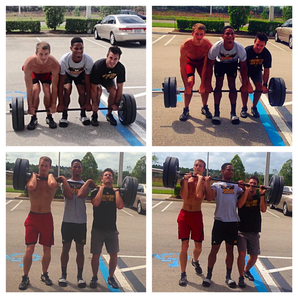 KSUTrackFieldXC's tweet image. Sometimes you have to do what you have to do #SpringBreak15 training