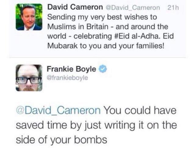 antonnewcombe's tweet photo. Your @David_Cameron Daily (a classic throwback from @frankieboyle) http://t.co/x7f9SWci13