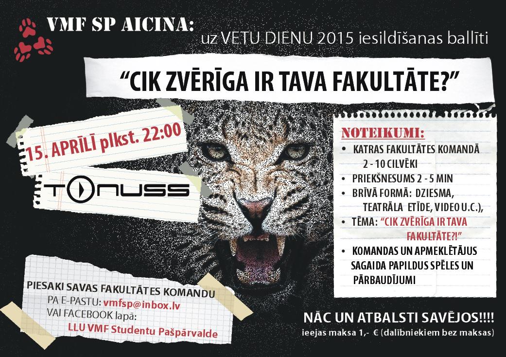 VMF_SP's tweet photo. Jau 15.04. @Tonuss_jelgava iesildīsim VETU DIENAS 2015!!! Tev tur ir jābūt!!! #VMF #vetudienas http://t.co/sCWvZecS1C
